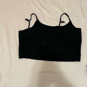 black cropped tank